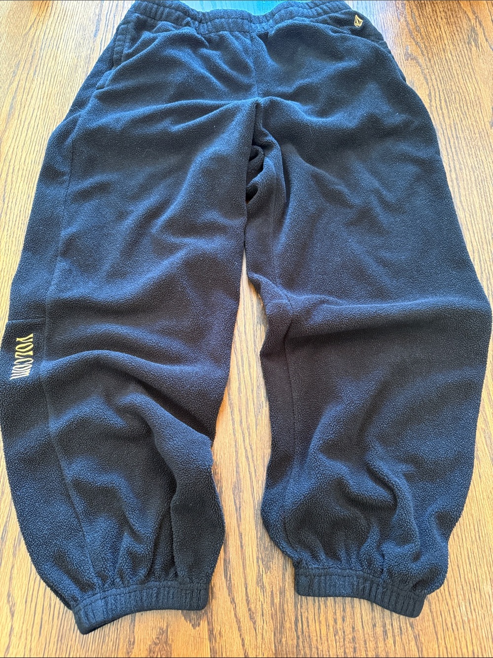 Volcom Black Fleece Jogger Pants Large Cozy Lounge Outdoor Skate Y2K